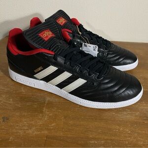 Size 9 - adidas Busenitz Black Zero Metallic Scarlet